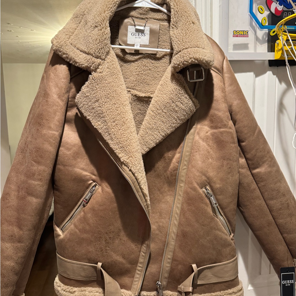 Guess Women's Brown Teddy Jacket